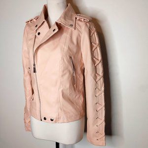 Venus pink faux leather jacket
